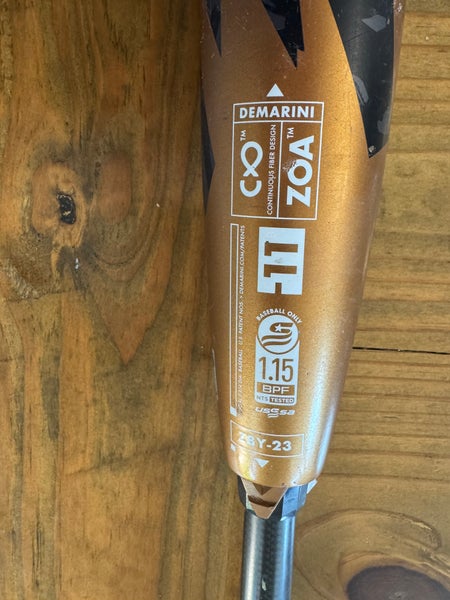 2022 DeMarini Zoa Composite USSSA Certified Bat (-10) 18 oz 28" (Used)
