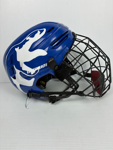 Used Medium Warrior Alpha One Pro Helmet Pro Stock - Blue