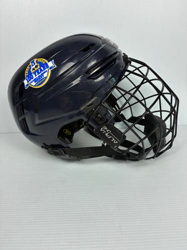 Used Medium Warrior Alpha One Pro Stock Helmet - Navy