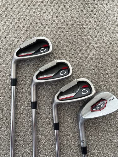 Men's Wilson Profile Left Hand Iron Set Regular Flex (4 Clubs) #7 - #9, PW (Used)