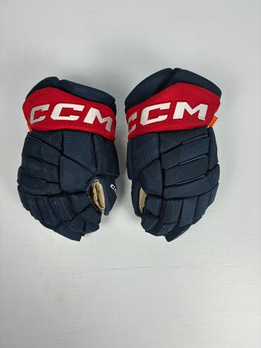 Used 13" CCM HGPJSPP Pro Stock Hockey Gloves - Navy/Red