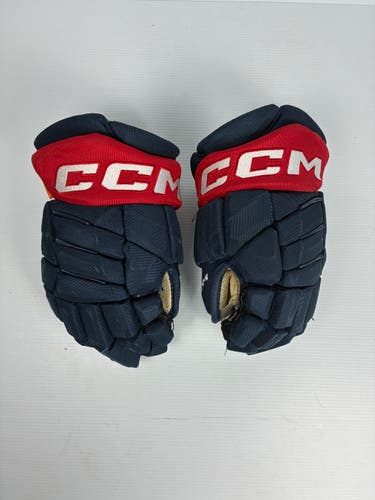 Used 13" CCM HGPJSPP Pro Stock Hockey Gloves - Navy/Red