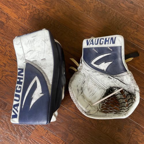 Vaughn V9 Goalie Glove and Blocker with intermediate internals
