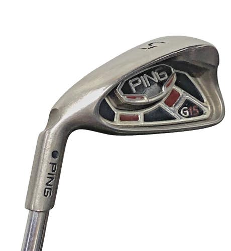 Ping G15 5 Iron Black Dot Men's Left-Handed AWT Stiff Steel 37.5" New Jumbo Grip