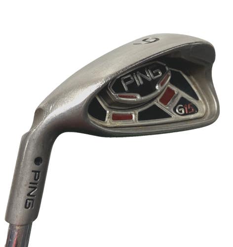 Ping G15 6 Iron Black Dot Men's LH AWT Stiff Flex Steel 37" Good Midsize Grip