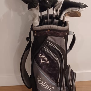 Callaway Solaire 9 Piece Graphite Ladies Flex Complete Golf Set Cart Bag