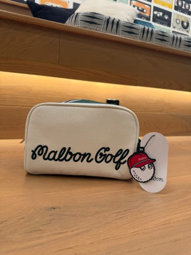 Malbon Golf Toiletry Travel Bag Green & White ( SUPER RARE )