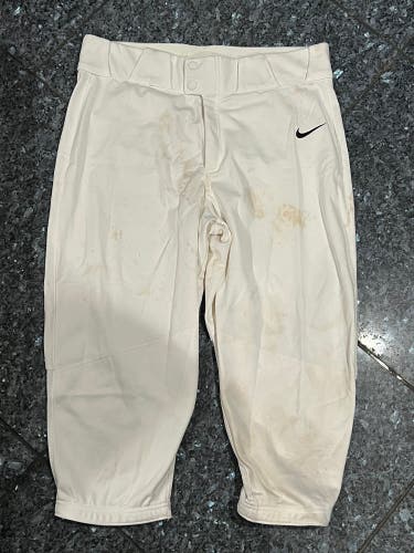 White Men's Large Youth Nike Game Pants (Used)