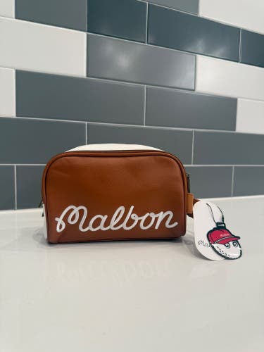 Malbon Golf Toiletry Travel Bag Brown ( SUPER RARE )
