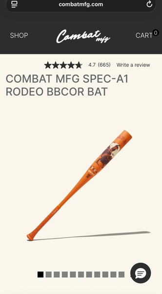 2025 Combat MFG Spec A1 Alloy BBCOR Certified Bat (-3) 29 oz 32" (Used)
