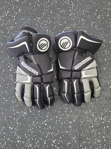 Used Maverik Charger Lacrosse Gloves Junior Black 10" 11849-s000040713