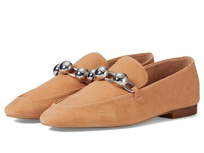 Marc Fisher LTD Elenda Flats Women's US 6.5 Natural Leather Loafer Shoes KHD1135