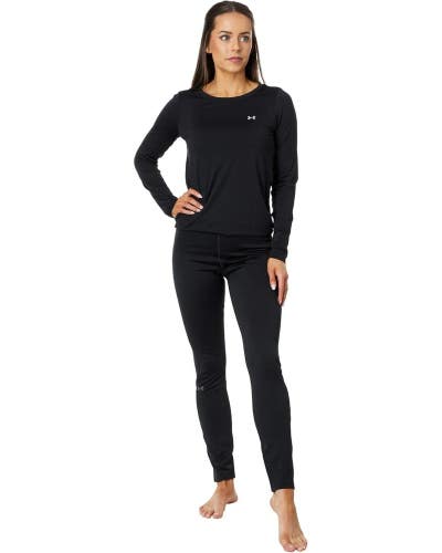 Under Armour Base 4.0 Legging Women's Black Gray Stretch Elastic Waist JAX525