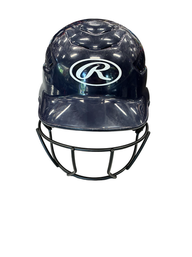 Used Rawlings Batting Helmet Batting Helmet W Mask Navy Blue Md 11682-s000134013