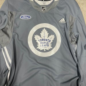 Adidas Toronto Maple Leafs Practice Jersey Gray (New) Size 58