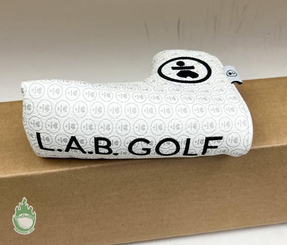 New L.A.B. White Icon Blade Putter Golf Headcover White/Black