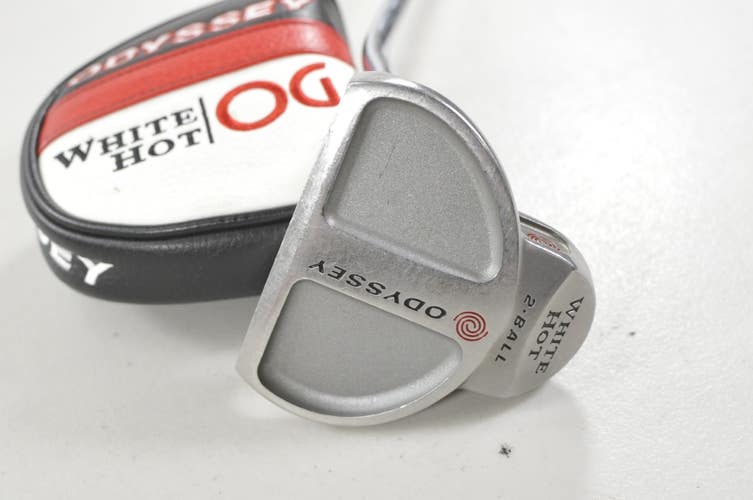 Odyssey White Steel 2-ball 35" Putter Right Steel with Cover #219995