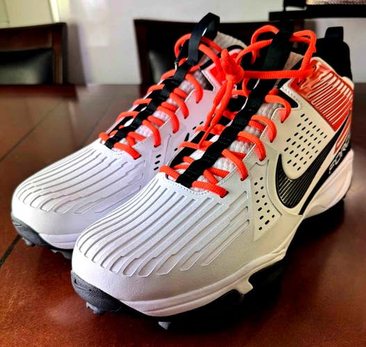 Nike Zoom Force Savage Pro Shark 3 Molded Football Cleats Men's 17 White