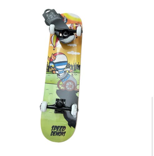 Speed Demons Complete Skateboard 31” Double Kicktail 53mm Urethane Wheels New
