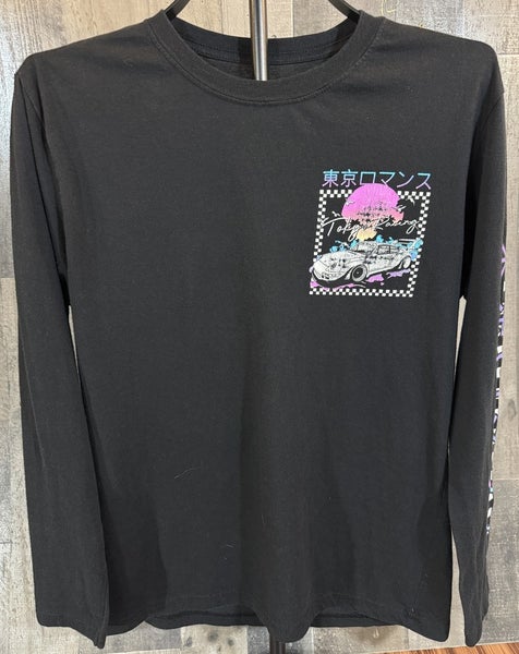 Fresh Laundry Men's Black Tokyo Racing Long Sleeve T-Shirt Medium
