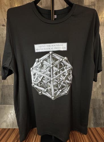 Djent Graphic Black T-Shirt Men's XL Mathematical Precision Design