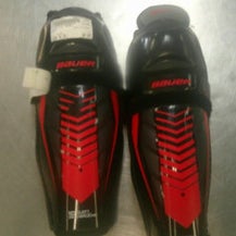 Used Bauer Lil Sport Youth Shin Guards Black 10" 11868-s000068951