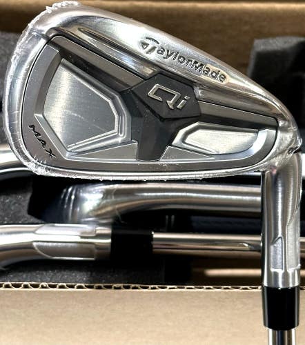 TaylorMade Qi MAX Iron Set 5-PW, AW Steel KBS MAX MT 85 Regular Flex NEW