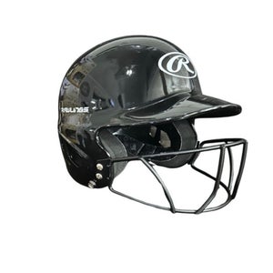 Rawlings Youth Baseball Batting Helmet Black Sizes: 6 1/4-6 7/8 With Facemask