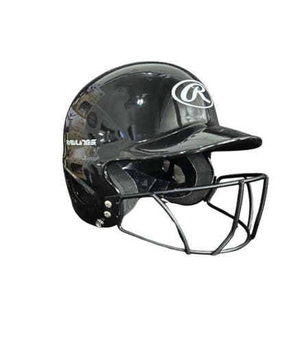 Rawlings Youth Baseball Batting Helmet Black Sizes: 6 1/4-6 7/8 With Facemask