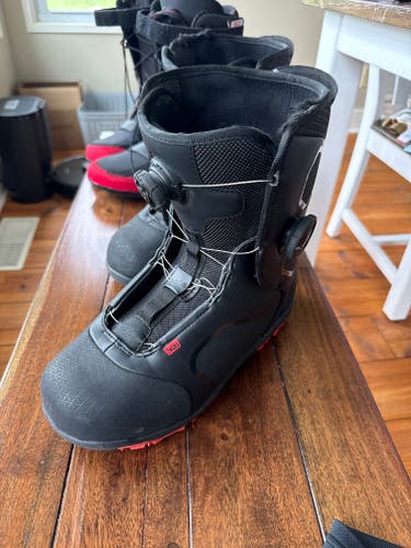 Men's Size M 9.5 (W 10.5) HEAD 4 BOA Snowboard Boots Stiff Flex