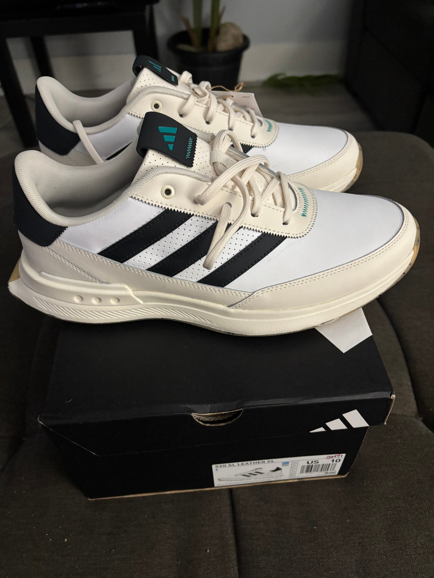 adidas S2g 24 - Size 10 Mens Leather Spikeless Golf Shoes Grey White IE3320 NEW Amazon.com | adidas Men main image 2