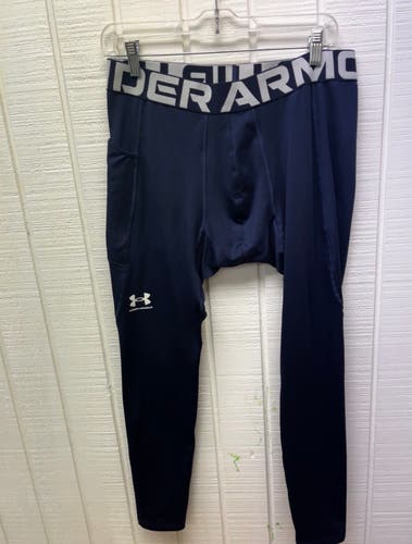 Under Armour Coldgear Compression Pants Men’s XL Navy Blue Activewear Stretch