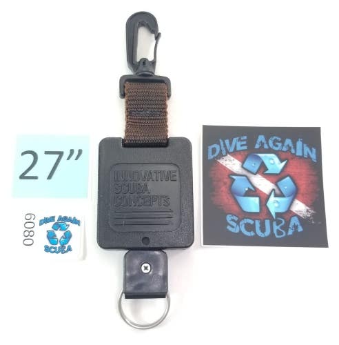 27" Innovative Scuba Concepts Retractor Dive Console Computer Retracter    #6080
