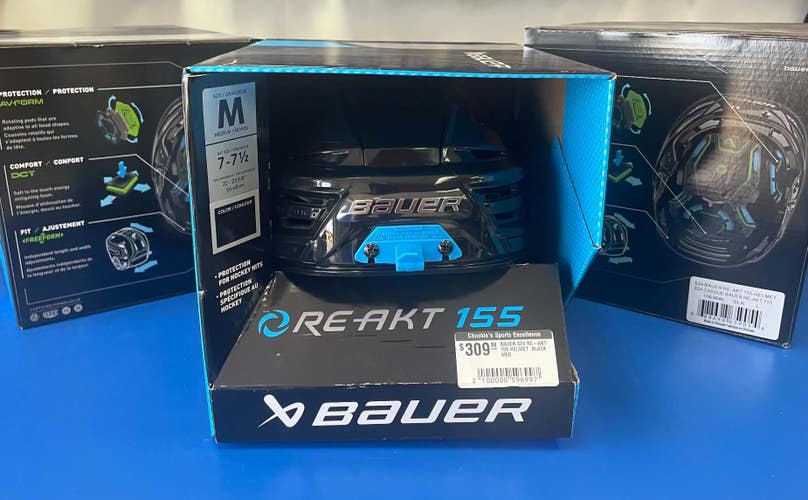 NEW! Bauer RE-AKT 155 Hockey Helmet (Senior Medium)