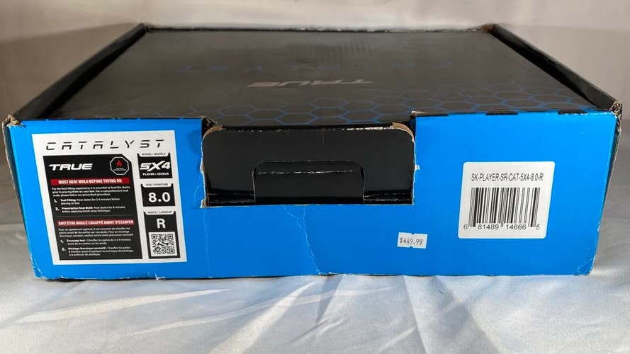 True Catalyst 5x4 Hockey Skates Regular Width Senior Size 8 (New)