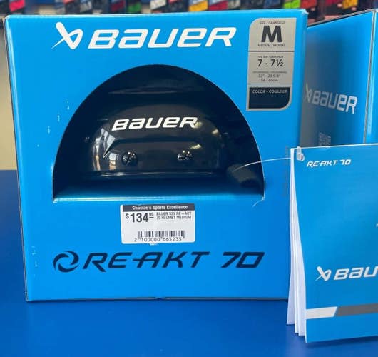 NEW! Bauer RE-AKT 70 Hockey Helmet (Senior Medium)