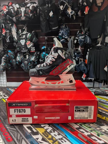 CCM JetSpeed FT670 Hockey Skates Regular Width Size 4.5 (New)