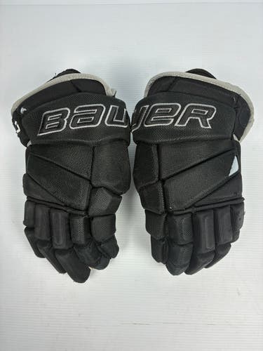 Used 14" Bauer Vapor Pro Team Pro Stock Hockey Gloves - Black
