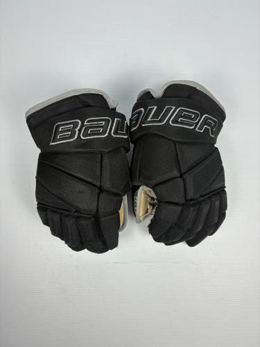 Used 14" Bauer Vapor Pro Team Pro Stock Hockey Gloves - Black