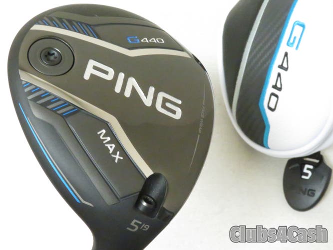 PING G440 Max Fairway 19°  5 Wood TOUR 2.0 Chrome Stiff Flex +Cover .. Shop Wear