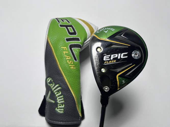 LEFTY Callaway EPIC Flash 3 Fairway Wood 15*  EvenFlow 5.5 Regular LH HC