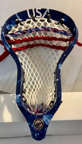 Maverik Metrik custom dyed USA marble lacrosse Head (Used)