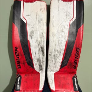 Pro Stock Large Bauer Hyperlite 2 Goalie Leg Pads(Used)