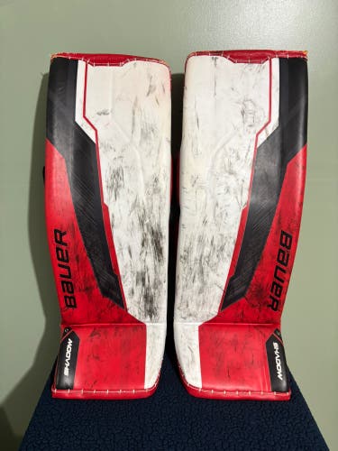 Pro Stock Large Bauer Hyperlite 2 Goalie Leg Pads(Used)