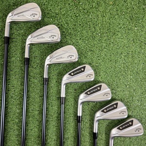 Callaway Apex Ai 200 Elyte Iron Set 4-PW Recoil Dart F4 Left Handed +1/2” Long