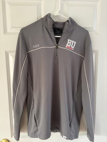 Boston University BU Hockey Bauer XXX 1/4 zip pullover, size Medium