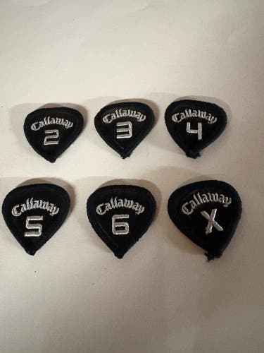 Callaway Velcro Hybrid Headcover Cover Number Tags 2-6, X New