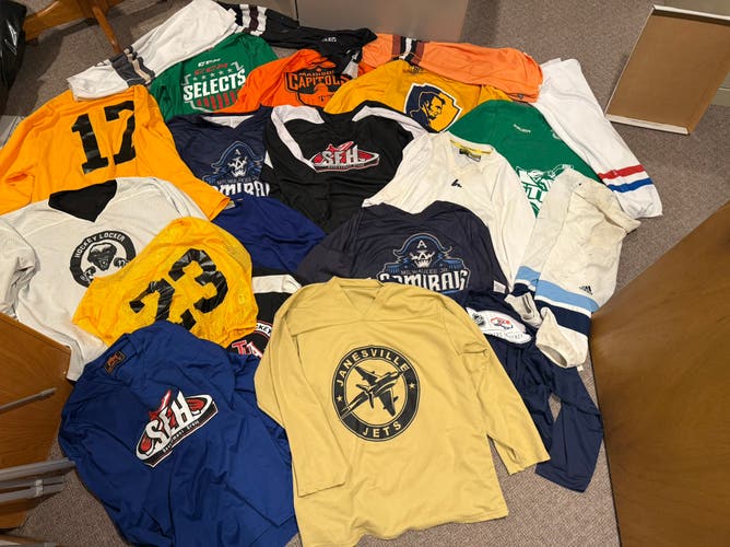 Hockey Jerseys and Socks all sizes and colors