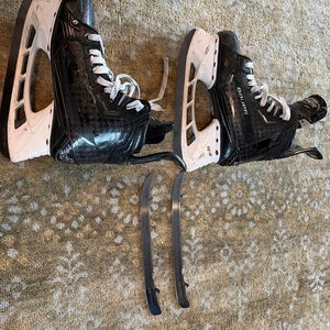 Black 2022 Bauer Supreme Mach Hockey Skates 6 (Used) SECOND SET OF STEEL INCLUDED