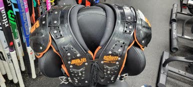 Used Schutt Mid Flex 3.0 32-34 Fb Shoulder Pads Black Sm 11497-s000158577